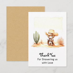 Giddy Up Het is een Wild West Cowboy Baby shower Bedankkaart