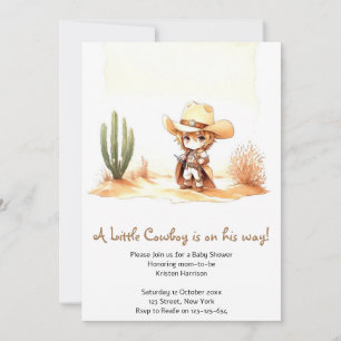 Giddy Up Het is een Wild West Cowboy Baby shower Kaart
