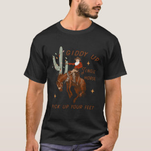 Giddy Up Jingle Horse Pak je voeten Koe T-shirt