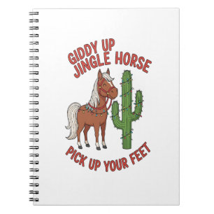 Giddy Up Jingle Horse Pak je voeten Notitieboek