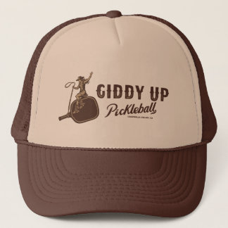 Giddy Up Pickleball - Cowgirl Hat Trucker Pet