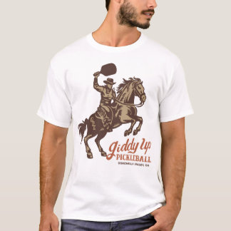 Giddy Up Pickleball - Paddle Voor T-shirt