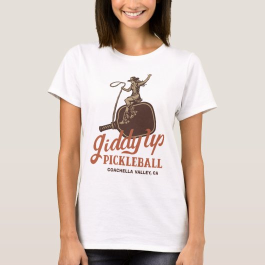 Giddy Up Pickleball T-shirt (Voorkant)