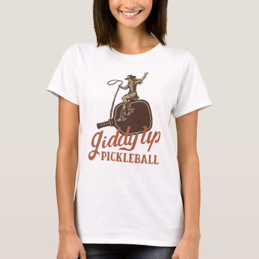 Giddy Up Pickleball T-shirt (Voorkant)