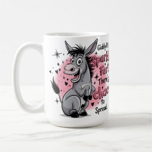 Giddy Up Sparkle Fart Funny Donkey Graphic Koffiemok