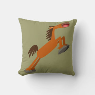 Giddyup, Horsey ! Cartoon Horse Coussin