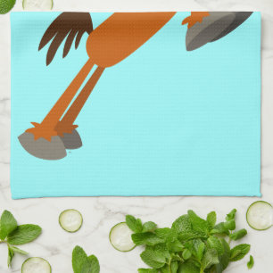 Giddyup, Horsey. Cartoon Horse Kitchen Towel Theedoek