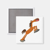 Giddyup, Horsey. Cartoon Horse Magnet Magneet (Voorkant / Achterkant)