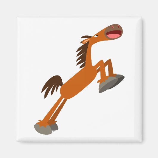 Giddyup, Horsey. Cartoon Horse Magnet Magneet (Voorkant)