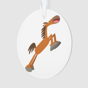 Giddyup, Horsey. Cartoon Paarden Acrylversiering Ornament