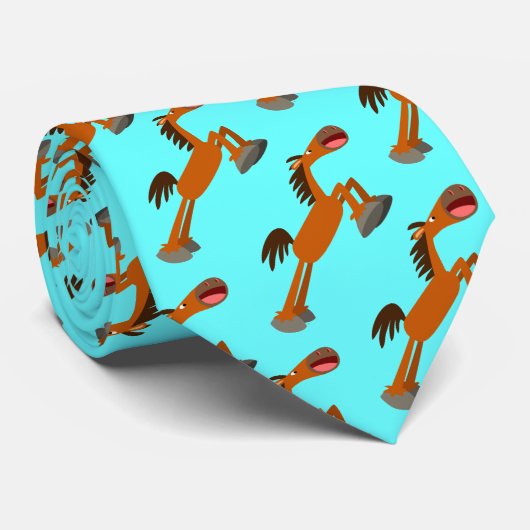 Giddyup, Horsey. Cartoon PaardenStropdas Stropdas (Opgerold)