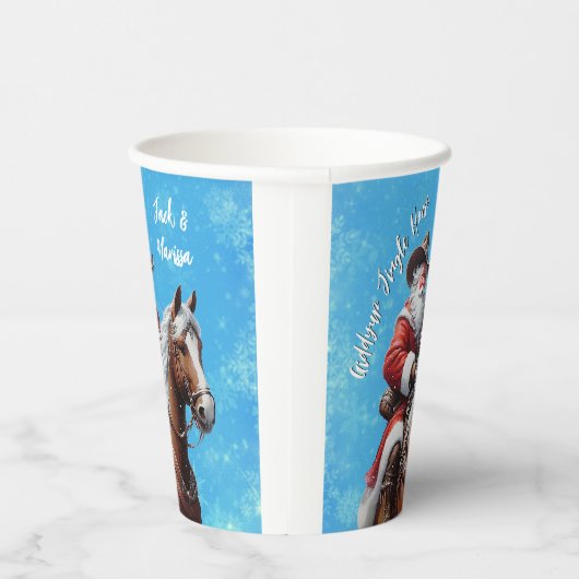 Giddyup Jingle Paard Sinterklaas Kerstcadeau Papieren Bekers (Rechts)