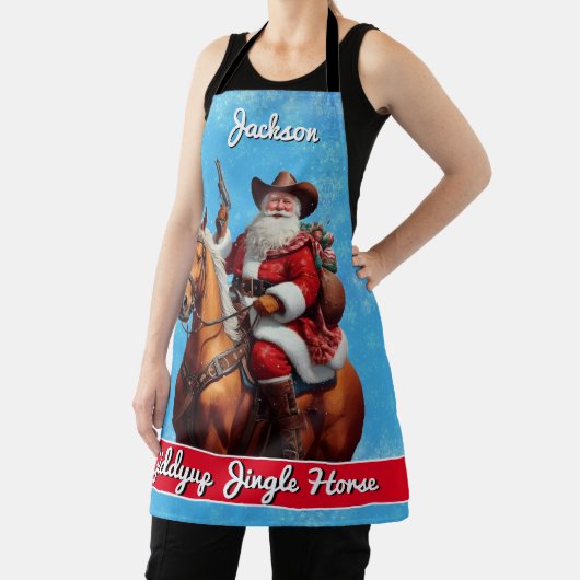 Giddyup Jingle Paard Sinterklaas Kerstmis Schort (Insitu)