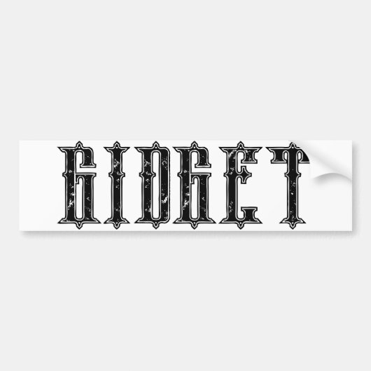 GIDGET-BUMPERSTICKER BUMPERSTICKER (Voorkant)