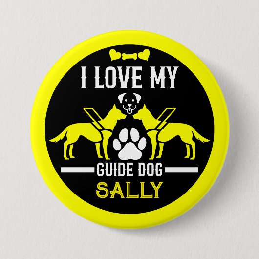 Gids hond geschenken ronde button 7,6 cm (Voorkant)