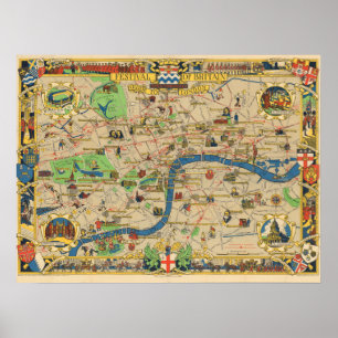 gids naar Londen Poster