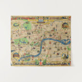  gids naar Londen Wandkleed (Voorkant (horizontaal))