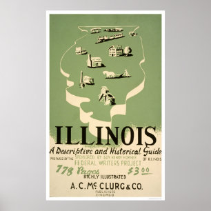 Gids voor Illinois 1940 WPA Poster