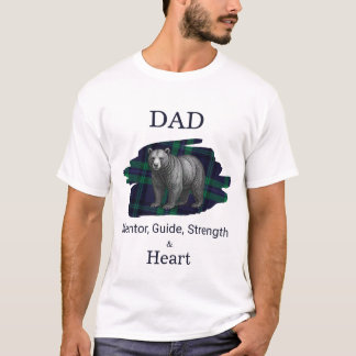Gids voor papa Kracht & Hart Beer geruit rood T-shirt