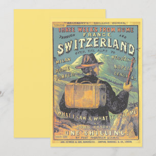 gids voor toeristen naar Zwitserland en de Alpen Kaart