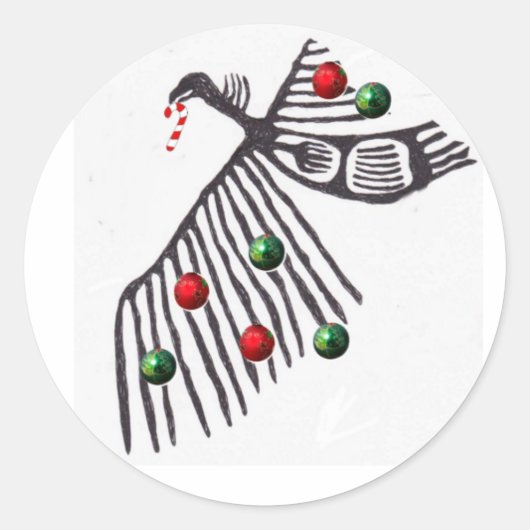 gier heiligdom xmas cheer ronde sticker (Voorkant)