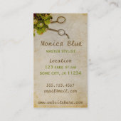 gierig schaar, natuurlijk papier visitekaartje (Achterkant)