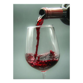 Giet de rode wijn foto afdruk