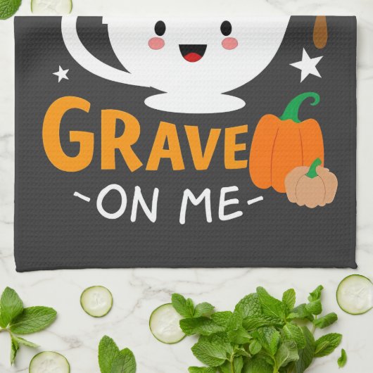 Giet wat jus over mij Thanksgiving kalkoen Theedoek (Gevouwen)