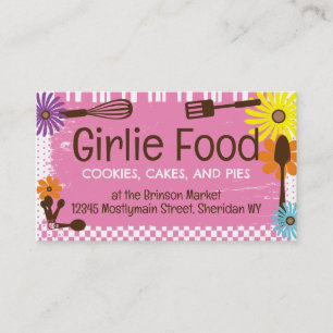 Gietbloemen bakken culinaire zaken... visitekaartje