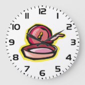 gietijzeren rooster Retro Koken Art Grote Klok (Voorkant)