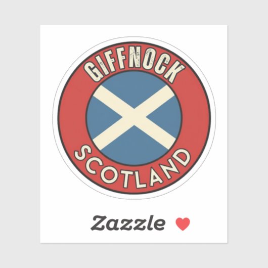 Giffnock, Scotland Sticker (Vel)