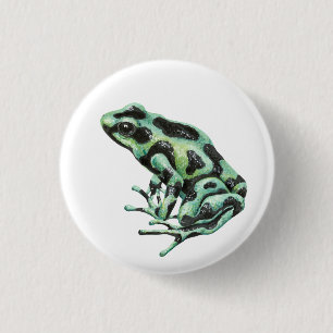 Gifpijlkikker Ronde Button 3,2 Cm