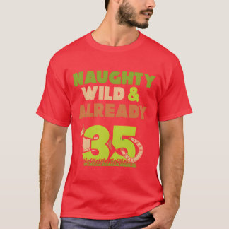 Gift 35 jaar verjaardag vrouwen paard familie t-shirt