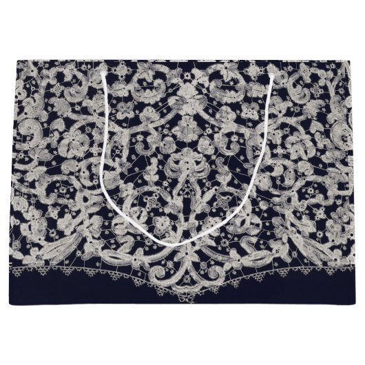 Gift Bag ANTIEK LACE PATTERN Groot Cadeauzakje (Voorkant)