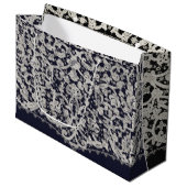 Gift Bag ANTIEK LACE PATTERN Groot Cadeauzakje (Voorkant Gekanteld)