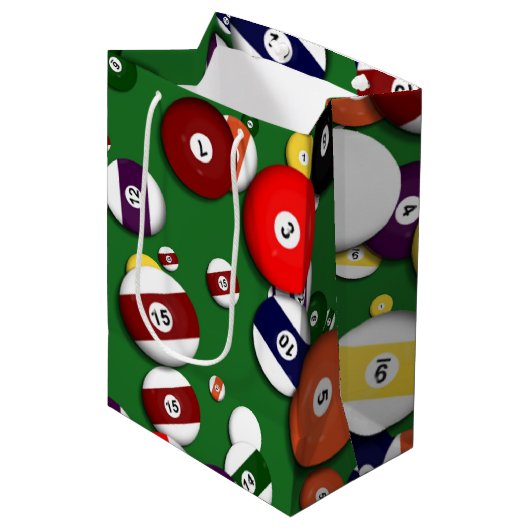 Gift Bag - Billiards Medium Cadeauzakje (Voorkant Gekanteld)