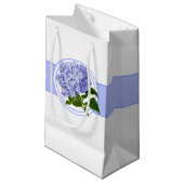 Gift Bag-Blue Hydrangea Klein Cadeauzakje (Voorkant Gekanteld)