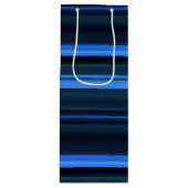 Gift Bag-Blue Stripes Wijn Cadeautas (Voorkant)