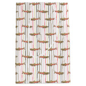 Gift Bag - Chinook Salmon op Stripes Medium Cadeauzakje (Voorkant)