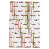 Gift Bag - Chinook Salmon op Stripes Medium Cadeauzakje (Achterkant)