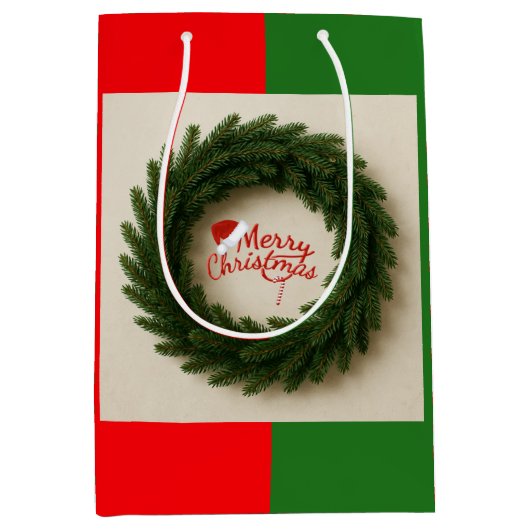 Gift Bag Christmas  Medium Cadeauzakje (Voorkant)