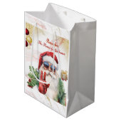 Gift Bag-Christmas Santa Gift Bag Medium Cadeauzakje (Voorkant Gekanteld)
