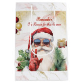 Gift Bag-Christmas Santa Gift Bag Medium Cadeauzakje (Achterkant)