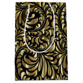 Gift Bag - Drama in Black en Gold Medium Cadeauzakje (Voorkant)
