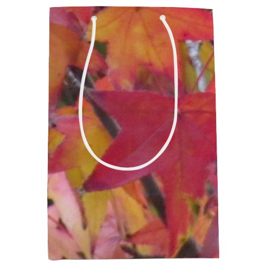 Gift Bag - Fall Leaves Medium Cadeauzakje (Voorkant)