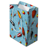 Gift Bag - Geviste Bobs en Lures Medium Cadeauzakje (Achterkant Gekanteld)