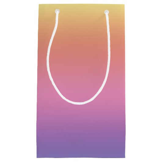 Gift Bag - Horizontale regenboogstrips Klein Cadeauzakje (Voorkant)