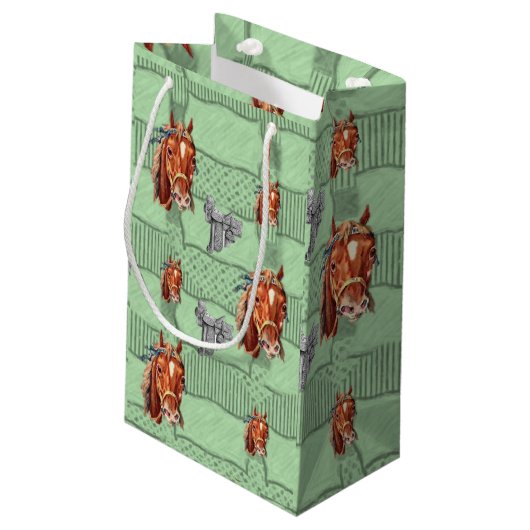 Gift Bag Horse Klein Cadeauzakje (Achterkant Gekanteld)