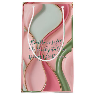 Gift bag in stylish abstract graphic klein cadeauzakje