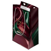 Gift bag in stylish abstract graphic klein cadeauzakje (Voorkant Gekanteld)